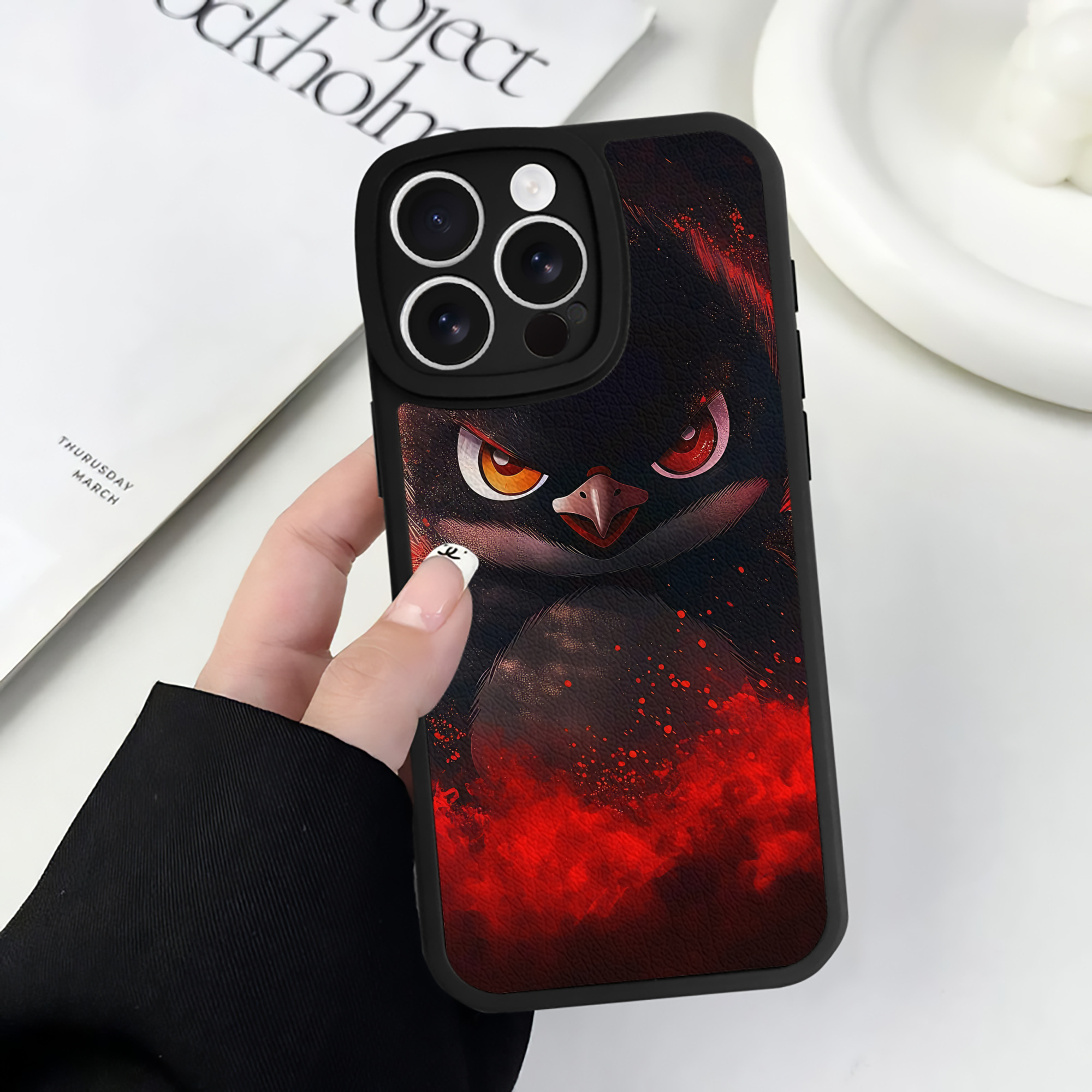 （画像用） Angry Birds アングリーバード 【iPhone 16シリーズ対応】シリコンスマホケース（レザー調） 材質：シリコン